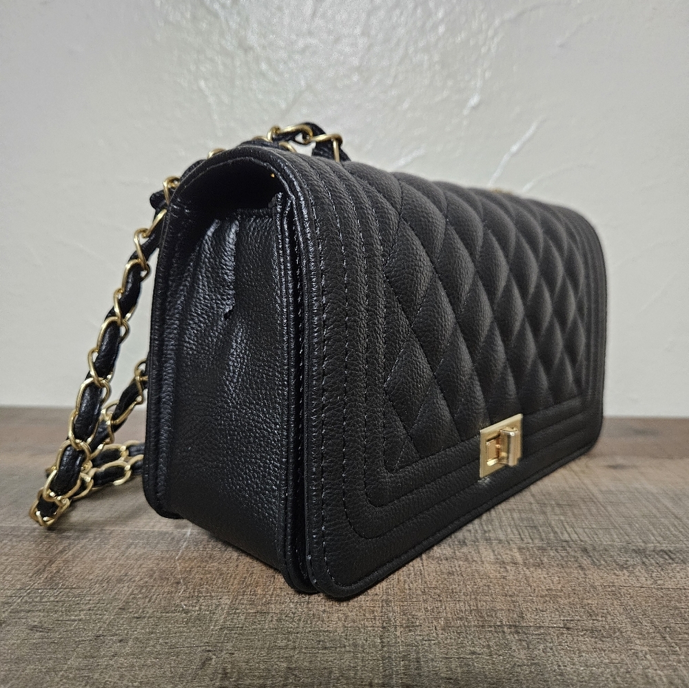 Faux Leather Shoulder Bag